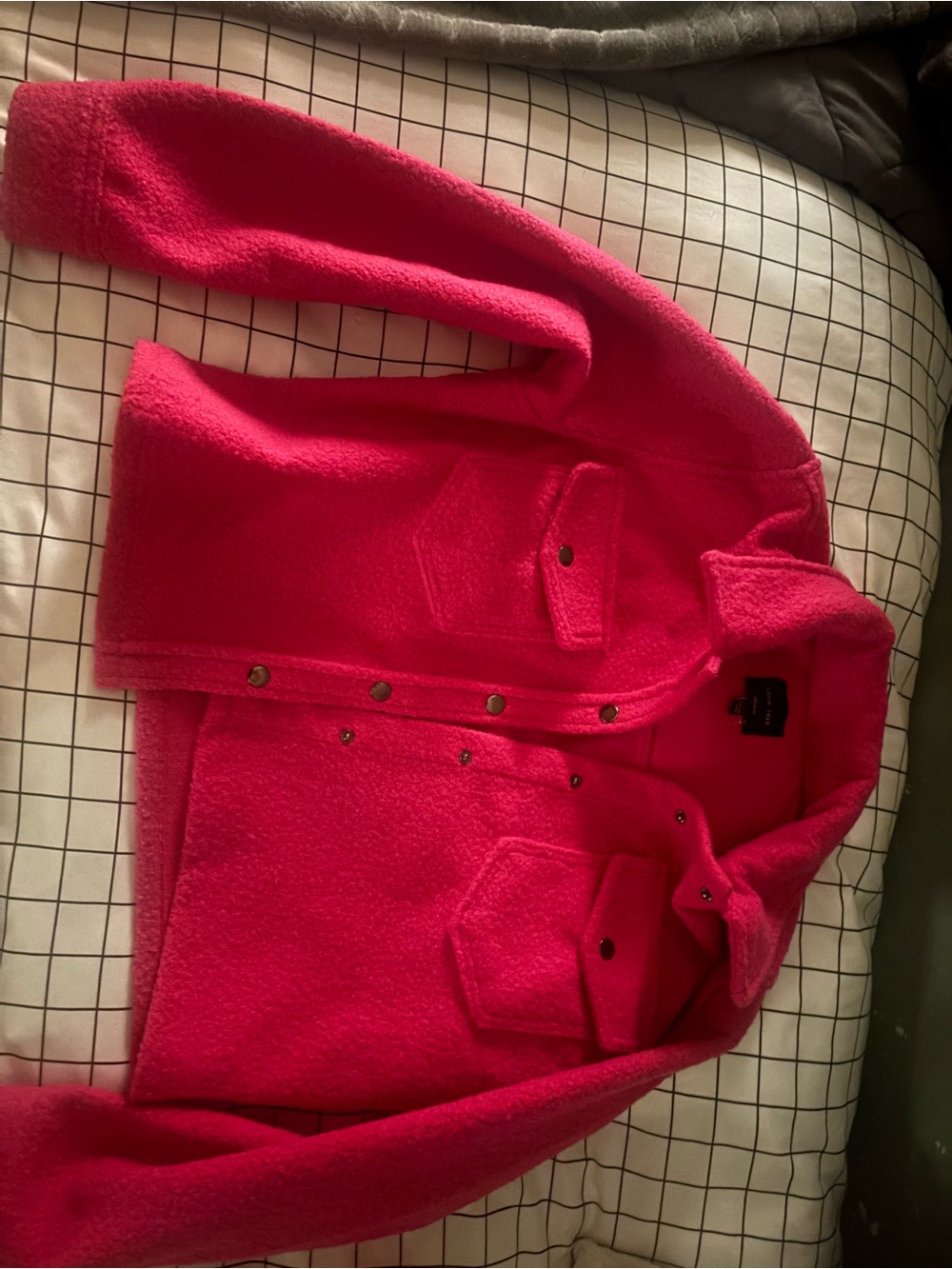 Love Tree Hot Pink Fleece Shacket